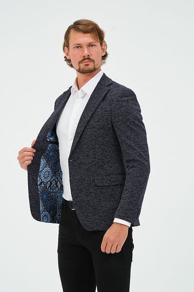 VALUE Jachetă bleumarin pentru bărbați - Slim Fit și căptușită, design elegant