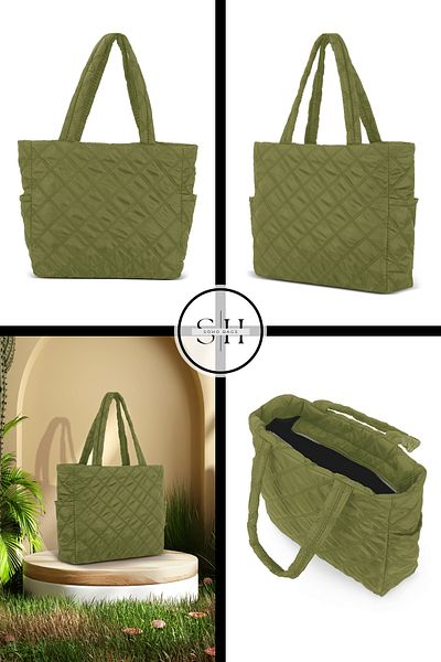 SOHO Αδιάβροχο Pouf Shopper μεγάλου όγκου - Τσάντα ώμου και μπράτσου για το σχολείο και τον αθλητισμό