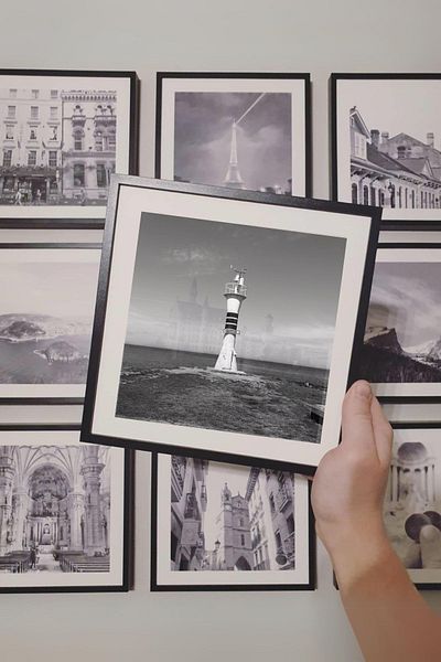Craftstore Black Square Frame - Adhesive Craft Store (3 Pcs) with Photo
