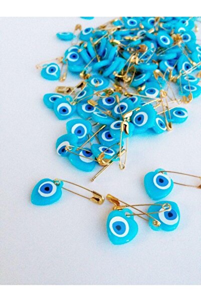 312 KONSEPT 50 خرزة عين شريرة بإبرة أمان باللون الأزرق