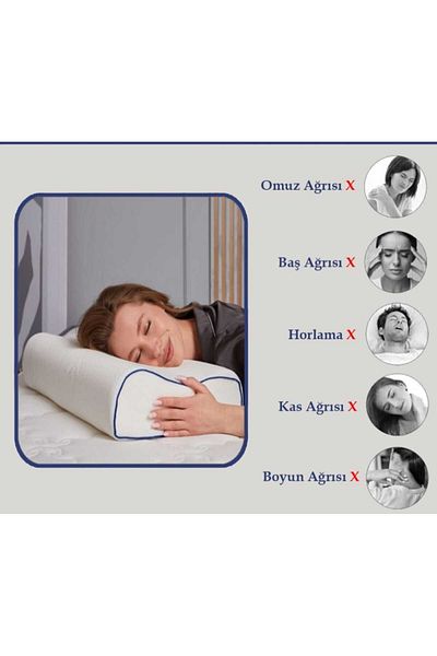 AYHOME Organic Natural Decorative Textile - Visco Neck Pillow, Orthopedic Neck Flattening Pillow