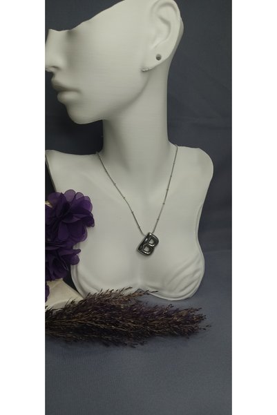 LİLLY AND MOLLY JEWELERY B HARFİ BALON ÇELİK KOLYE