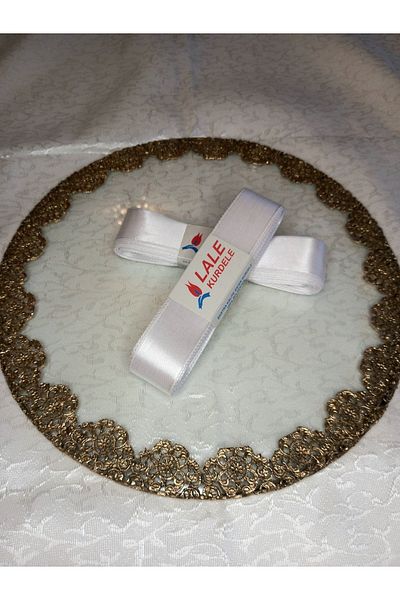 yörük tuhafiye 10 Meters White Satin Ribbon - 3 Cm One Ball, Satin, Satin, Ribbon, Ribbon