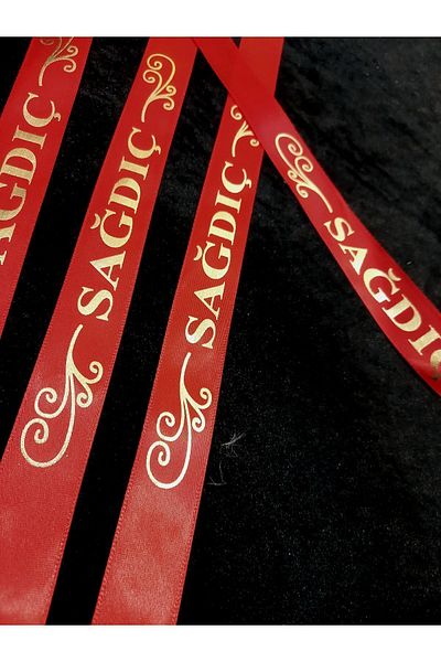 yörük tuhafiye Red Small Hook and Ribbon Groomsmen Sleeve - 10 PCS Wedding Supplies