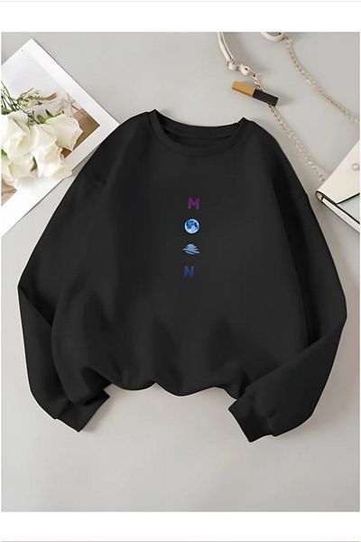 Pelna Hanorac pentru copii din bumbac negru - Design special și imprimat
