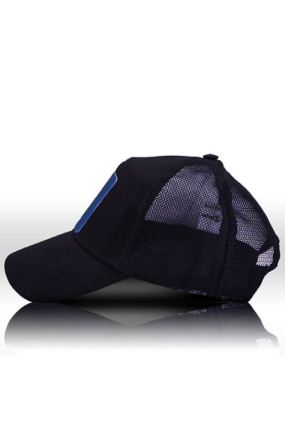 Retro Unisex Black Baseball Cap - Hot Road Master Mesh Trucker Cap