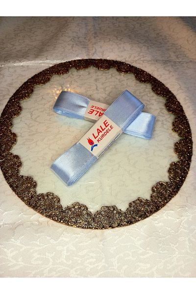 yörük tuhafiye Baby Blue Satin Ribbon 3 cm 10 Meters a Ball, Satin Ribbon, Ribbon, Baby Blue 3 cm Wide Satin