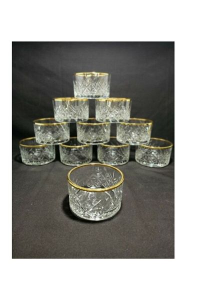 Paşabahçe Timeless Gold Bowl 12 Pieces 225cc -530040 Model