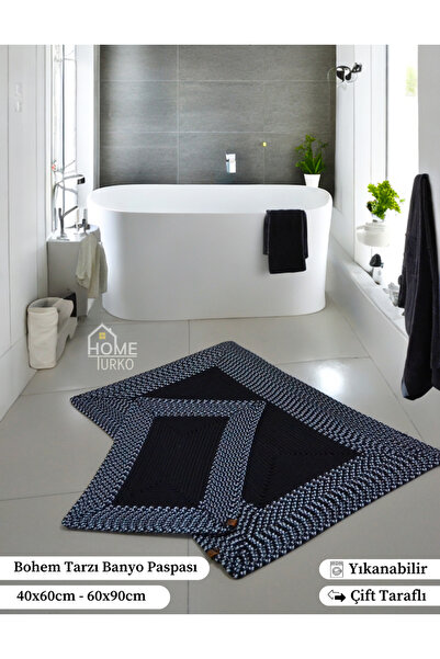 HomeTurko Boemski set prostirki za kupatilo - juta, miraz Kupatilski otirač ,...