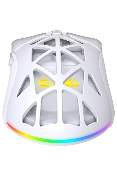 Genel Markalar Nexus Air V1 10000 Dpi Pixart PMW3325 Sensör Değiştirilebilir Kapak RGB Kablosuz Gaming Mouse Beyaz