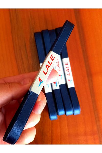 yörük tuhafiye Navy Blue Satin Ribbon - 5 Ball Satin Ribbon (50 Meters)