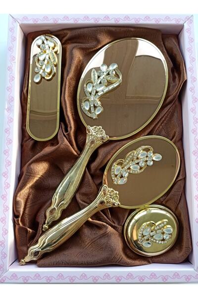 CAMOMILLE Σετ χτένας καθρέφτη χρυσό