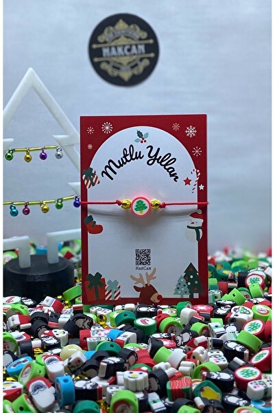 HakCan Yeni Yıl Yılbaşı Noel Şans/arkadaşlık Bileklikleri 1 Adet (ÖZEL KARTLI)