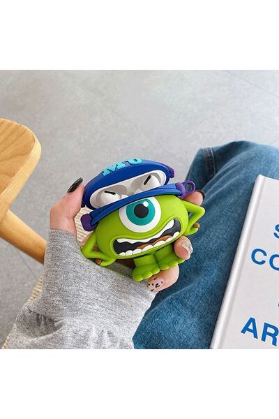 Michoon متوافق مع AirPods الجيل 1-2 - حافظة سماعة رأس على شكل وحش مايك اللطيف