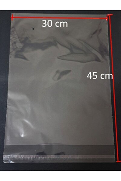 YİĞİT TİCARET Şeffaf Yapışkanlı Poşet - Opp Kendinden Yapışkanlı Jelatin Parlak Poşet 30x45cm - 100 Adet