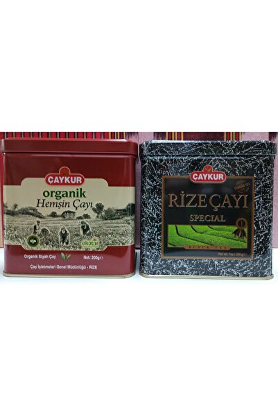 Çaykur Organik Hemşin ve Rize Hediyelik Teneke Kutu 200 Gr X 2