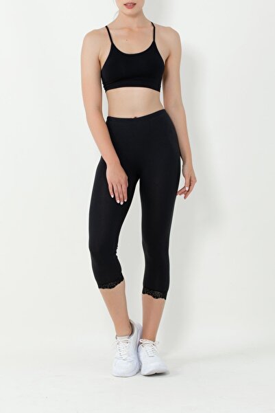 ZENCHES Čipka u Modal kapri tajice