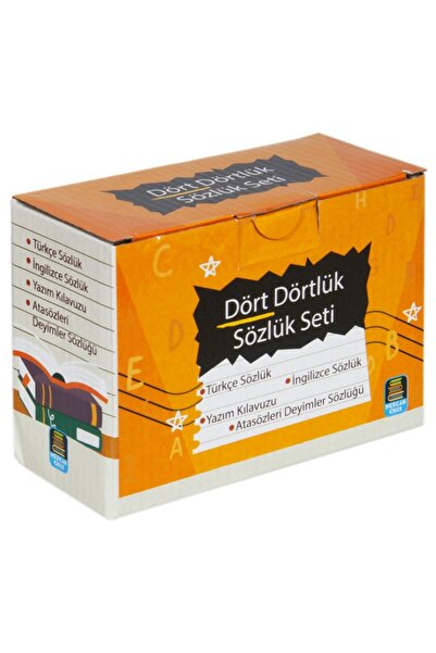 Ema Kitap TDK Onaylı Türkçe-atasözleri Ve Deyimler-ingilizce-yazım 4 Lü Cep Boy - Özel Kutu Sözlük Seti