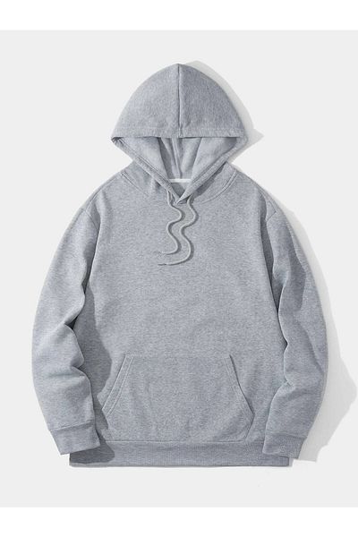 Mad&Calf Unisex Φούτερ με κουκούλα Basic με τσέπες