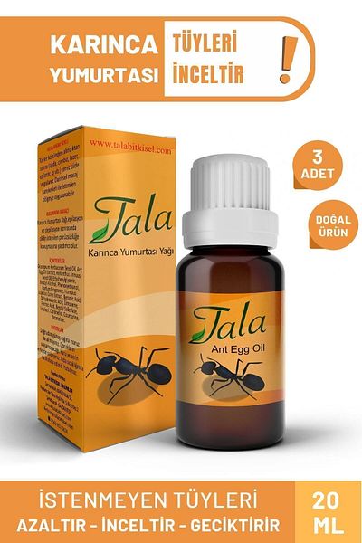Tala Hair Reducing and Depilatory Ant Egg Oil Hair Slimming 3 Pieces