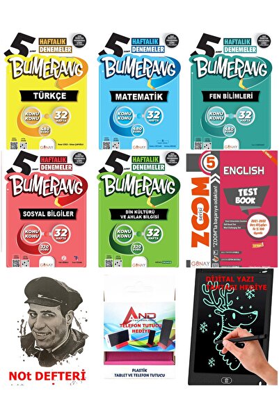 Günay Yayınları 2024-2025 Müfredat 5.Sınıf Tüm Dersler Bumerang 32 Haftalık K...