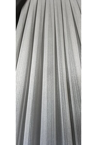 Yuka 1/3 Close Pleat Tulle Curtain - Gray Chain Vertical Knitted, Non-Wrinkle Ironing Skirt