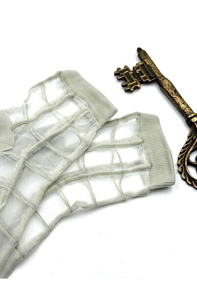 Genel Markalar Vistabutik Açık Yeşil Kareli Tül Soket Çorap