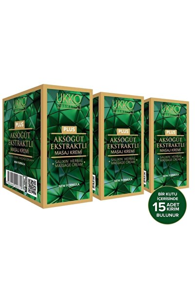 Ukko Cosmetics 3'lü Aksöğüt Ekstraktlı Ağrı Masaj Kremi Plus