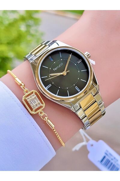 Ferrucci طقم ساعة يد نسائية وسوار