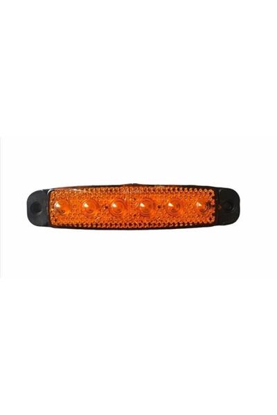 NETOTOMARKET 6 Ledli Parmak Led Lamba Sarı 12-24 Volt Uyumlu
