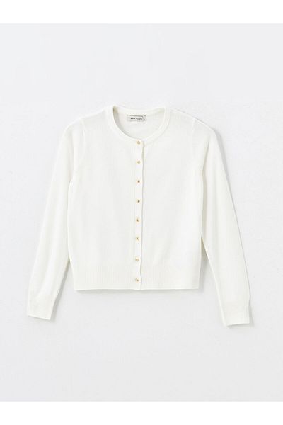 LC Waikiki Dámský pletený Cardigan - Crew Neck
