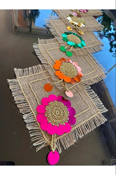 NehiripekHome Şık Pullu Sunum Kokteyl Peçeteleri 6 Lı.