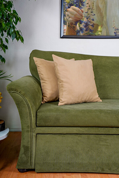 homease Set de 2 huse de pernă din piele de căprioară din catifea premium - b...