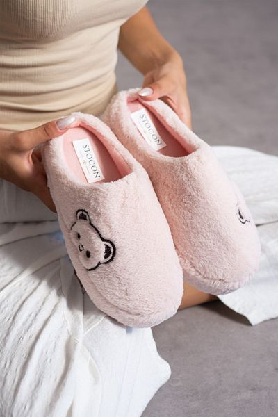 STOCON Noul sezon Papuci de casă pentru femei Papuci de pluș Papuci de zestre și pachete Nu fac sunet Talpă groasă