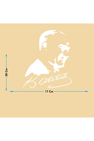 Şimdi Trend توقيع كمال أتاتورك - ملصق زجاجي تلقائي مقاس 17 × 20 سم، تصميم خاص...