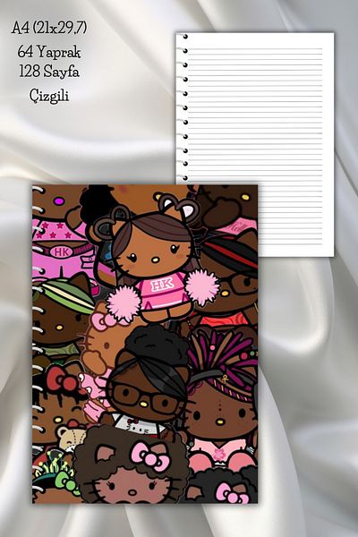 daily notebook دفتر ملاحظات مدرسي حلزوني مخطط 64 صفحة - مقاس A4 (21x29,7 سم)