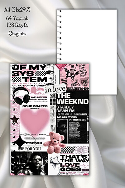 daily notebook Pinterest Çizgisiz Spiralli Okul Defteri,64 Sayfa, A4 (21X29,7 CM)