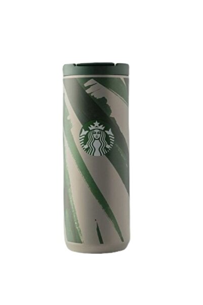 Starbucks ® Klasik Seri Termos Gri Yeşil Renkli 473 Ml