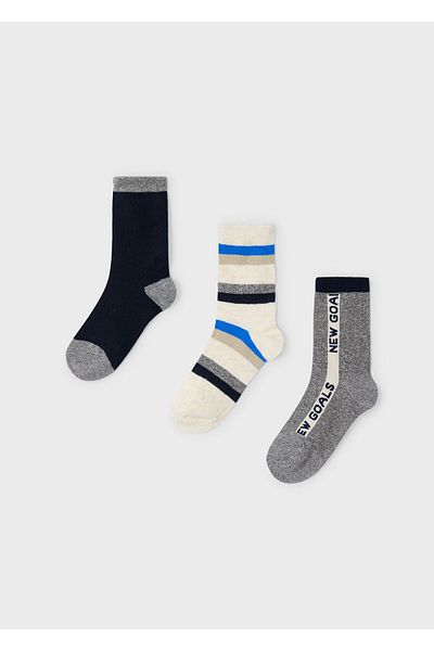 MAYORAL Set of 3 Grey Socks for Boy