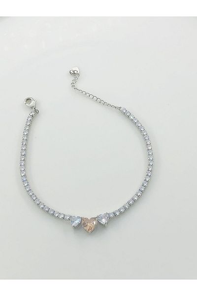 DS DİAMONDSHOP Waterway Anklet Heart Model Byçhl-202409922