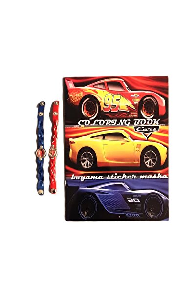 şahane parti Cars Arabalar Boyama Kitabı Bleklik Hediyeli (BOYAMA , STİCKER ,...