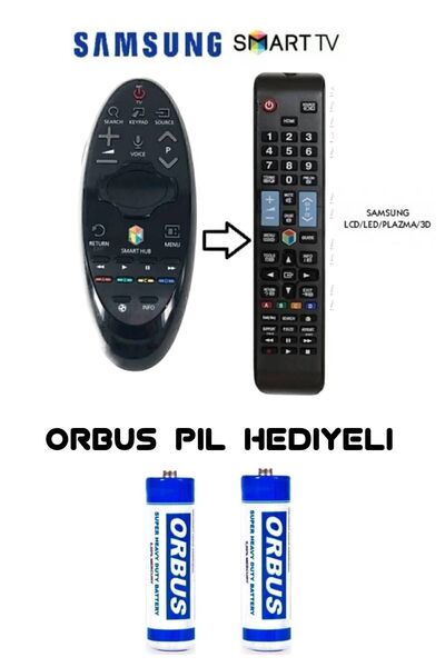 levent Samsung Lcd Led Ve Smart Tvlerle Uyumlu Akıllı Mouseli Kumandanın Yeri...