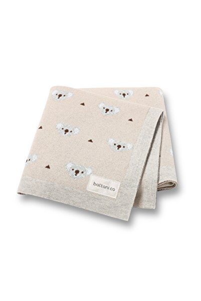 Battani.Co بطانية أطفال تريكو محبوكة للفتيات والفتيان بيج كوالا 90 سم × 110 سم