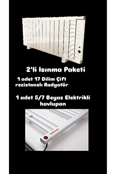 Hizmetterm 2 li ısıtma paketi Elektrikli Radyatör ve Havlupan Hizmetterm
