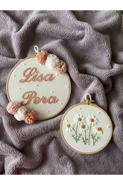 punch passion Bebek Kapı Süsü, Hastane Kapı Süsü Seti (21cm ve 15cm) Isimli P...