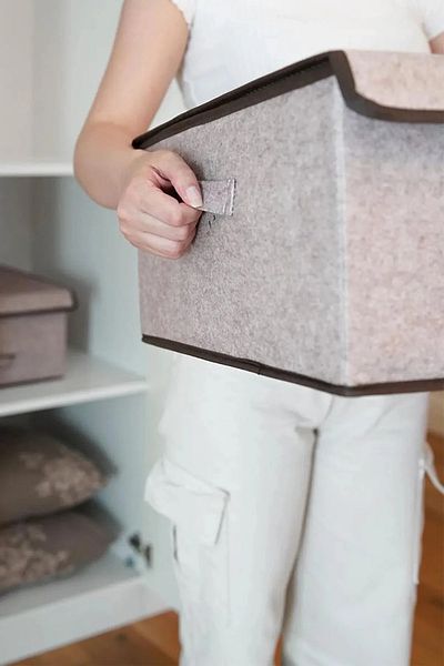 Emir-AYDIN 1 PCS Multi-Purpose Plinth Box Organizer with Felt Lid 50*40*19