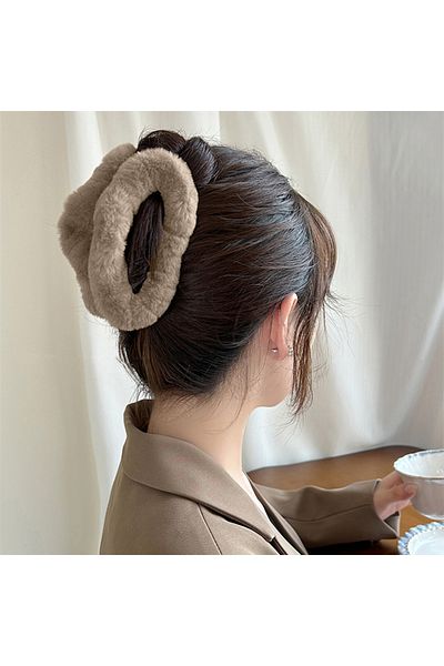 GÜLPEŞE Dimensiune mare Xxl Oval Plush Cataramă Brown Trend-3004