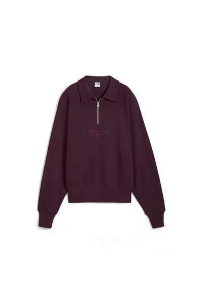 Puma Tricou cu gât polo pentru femei CLASSICS+ cu jumătate de fermoar