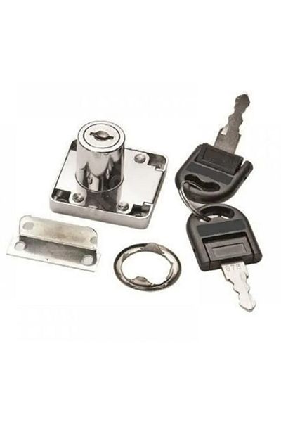 HOBİDABİ Square Drawer Lock Cover Cabinet Mailbox Lock with 2 Keys 12 PCS