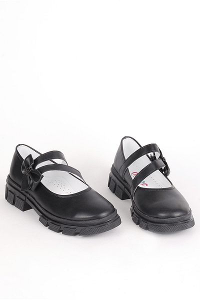 Rıdvan Çelik Mary Jane Black Girls' Casual and School Ballerina Shoes